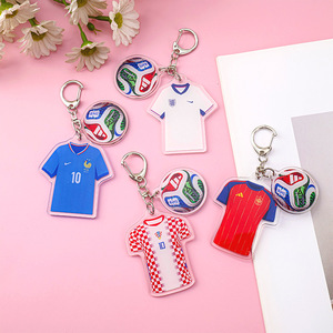 Porte-clés en acrylique pour maillot de football, design de dessin animé, cadeau promotionnel, souvenir sportif, pendentif cadeau - Product Image 2