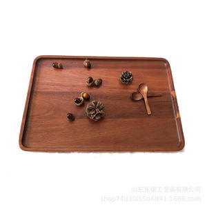 Acacia Wood Rectangular <b>Tray</b> 45.5x30x2cm Solid Color For <b>Tea</b> Dessert Serving Hotel Coffee Use - Product Image 5