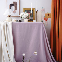 OWENIE – couvertures de table rétro françaises en coton coloré orange, décoration de mariage, nappe plissée