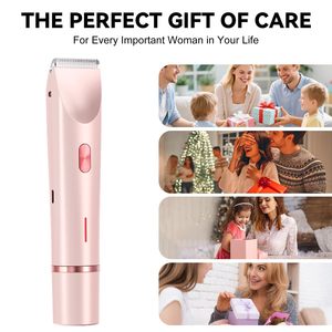 Afeitadora Eléctrica Doble Portátil con Carga USB, Resistente al Agua IPX7, para Mujer, para Bikini, Cejas, Rostro, Piernas y Axilas - Product Image 6