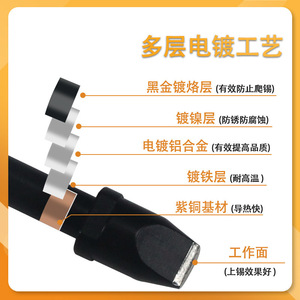 หัวแร้งบัดกรีแบบทองแดงแท้ 600W รุ่น 20D 30D 60D สำหรับเครื่องบัดกรี - Product Image 3