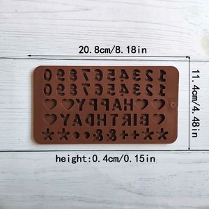 Rectangle Silicone Letter & Number Molds Reusable for Chocolate Candy Birthday Symbols <b>Cake</b> Cookies & Ice Cubes - Product Image 2