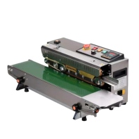 Machine de thermoscellage électrique de bureau en acier inoxydable FR770 pour l'emballage de sacs alimentaires, de café et de pochettes en papier avec bouton d'arrêt d'urgence