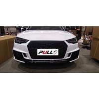 Pare-chocs de voiture Face avant pour Audi A4 B9 2017-2019 Mise à niveau vers RS4 Style Pare-chocs avant avec calandre Lèvre avant