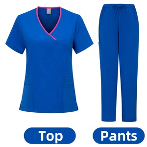 Nuevo estilo, poliéster, Spandex, elástico, logotipo personalizado, uniformes de Hospital, uniformes, batas de laboratorio médico Unisex, conjunto de uniformes - Product Image 4