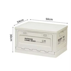 Icen YJ13 Qunature multifunción Camping al aire libre hogar plegable llevar caja de almacenamiento plegable cajas de almacenamiento con tapas de madera - Product Image 6