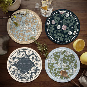 Napperon rond élégant pour jardin, 14 cm, style américain, isolant thermique, lavable, pour salle à manger - Product Image 4