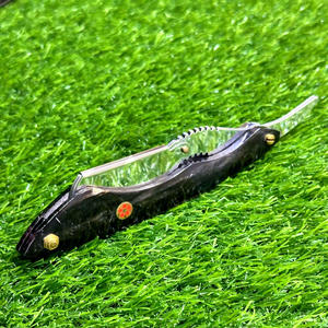 IKZARSA Straight <b>Razor</b> Stainless Steel Blade Buffalo Horn Handle Single Blade Face/Underarm/Body Shaving <b>Men</b> Barber Shop Outdoor - Product Image 2
