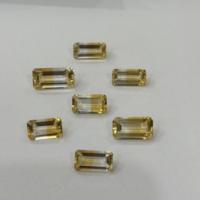 Hermoso Color Mineral Bicolor Citrine Gemstone Separación perfecta Octágonos Loose Citrine Gemstone