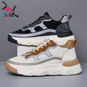 Zapatos Deportivos Casuales Versátiles para Hombre, con Cordones, Punta Redonda, Suela Gruesa Antideslizante y Forro de Malla, para Primavera y Otoño, Venta al Por Mayor - Product Image 4