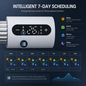 Vanne de mélange thermostatique intelligente Tuya WiFi/Zigbee TRV, <span class=keywords><strong>thermostat</strong></span> programmable pour le contrôle de la température ambiante, compatible <span class=keywords><strong>Alexa</strong></span>/Google Home - Product Image 3