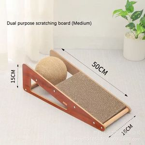 กระดานข่วนสำหรับแมวพร้อมลูกบอล ทนทาน ไม่หลุดลอก เหมาะสำหรับแมวในบ้าน - Product Image 5