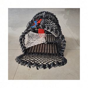 Heavy <strong>Pot</strong> Crab Trap Plastic Coated 10mm Metal Steel Frame for Catching Lobster - Product Image 1