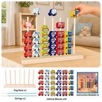 Jeu de tri et d'association en bois Montessori pour enfants : animaux, fruits, véhicules, perles à enfiler et empiler – Jouet éducatif OEM ODM