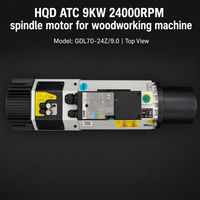 JLE Cnc Tech HQD 9kw Pengubah Alat Otomatis Spindle ISO30 Pendingin Udara Motor Spindle ATC 380V/220V 12000RPM 18000RPM 24000rpm