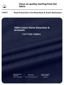 Pure Cotton Conjoined Anti-static Flame Retardant <strong>Work</strong> Wear <strong>Overalls</strong> Reflective Strip Anti-scalding ANSI Class <strong>Work</strong> Clothing - Product Image 2