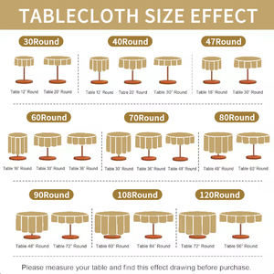 ผ้าคลุมโต๊ะกลมสำหรับงานแต่งงาน งานเลี้ยง งานจัดเลี้ยง โรงแรมหรู สีแชมเปญ น้ำเงินทะเล เทา ผ้าโพลีเอสเตอร์ 100% แบบสองชั้นสั่งทำพิเศษ - Product Image 2