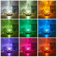 Lampe de table en cristal rechargeable RGB, 16 couleurs, lumière d'ambiance en forme de diadème, télécommande, veilleuse LED pour la décoration de la chambre de princesse