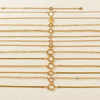 Collier à fermoir à ressort en acier inoxydable YIMEILI, plaqué or PVD, personnalisable avec des pendentifs supplémentaires, collier empilable.