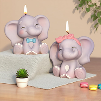 Moule en silicone 3D mignon en forme d'éléphant pour bougie aromatique, plâtre décoratif en forme d'éléphant, facile à démouler et réutilisable, marque Yaolan