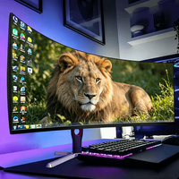 Moniteur de jeu LCD incurvé de haute qualité 1K/2K/4K/5K 19/34/49 pouces, écran de bureau, 1 ms IPS OEM, prix bas, nouveau produit