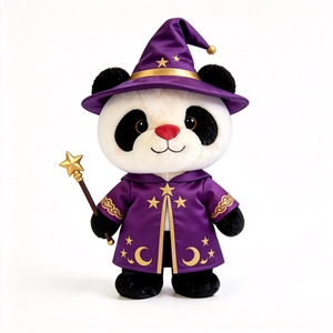 Peluche de Panda <span class=keywords><strong>Mago</strong></span> para Halloween 2026, Lindo Peluche de Panda con Disfraz Morado, Peluche Suave de Panda con Ropa de <span class=keywords><strong>Mago</strong></span> para Fiestas Infantiles - Product Image 5