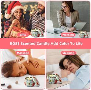 Oshine 4.4Oz Bougie en cire moderne en pot à relief, bougie parfumée de luxe en gros, ensemble cadeau de bougie parfumée, décoration de la maison - Product Image 4