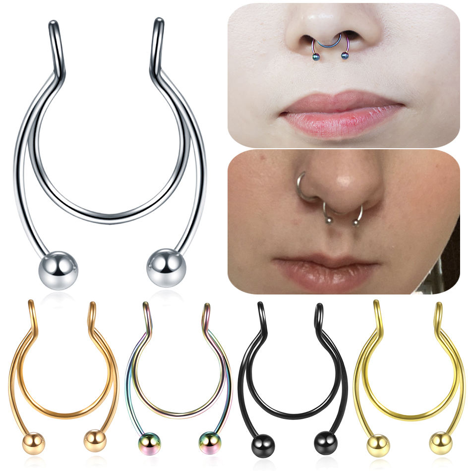 Fake Magnetic Septum Rings High Quality Stainless Steel