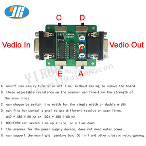 Máy Phát Điện Arcade Scanline Màn Hình Kết Nối <span class=keywords><strong>VGA</strong></span> Quét Dòng Hiệu Ứng Video Máy Phát Điện Cung Cấp Năng Lượng Cho Các Trò Chơi Retro Game Thủ - Product Image 3