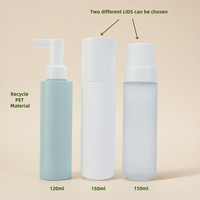 Bouteille Vaporisateur Cosmétique Ronde en Plastique PET Recyclé de 150 ml avec Pompe à Lotion, Sérigraphie pour Produits de Soin