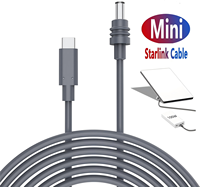 Câble Starlink Mini 10FT, Câble d'alimentation USB C vers DC étanche pour Starlink Mini, Compatible avec les batteries externes 100W+ et les chargeurs PD