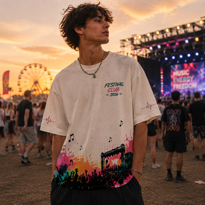 Custom Oversized Music Festival T <b>Shirt</b> Concert Event Souvenir <b>Shirt</b> With Digital Printing - Product Image 1