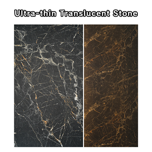 Pierre translucide 2820x1220mm pour mur d'accentuation de salon de villa, fond de télévision en pierre naturelle rétroéclairée - Product Image 5