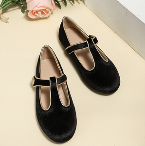 Nouvelles Chaussures Décontractées en Cuir Noir Imprimé pour Filles, Modèle T-Bar Plat et Rond, Idéales pour Bébés - Product Image 3