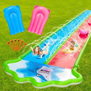 Glissez, sautez et courez avec 2 body boards, toboggan aquatique robuste avec système de pulvérisation d'eau à 3 voies avancé - Product Image 4