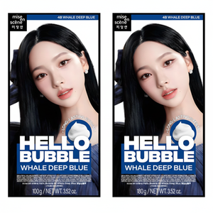 Mise En Scene Hello Bubble Deep Blue Hair Dye 4B Semi-Permanent Whale Color Lot de 2 à prix réduit - Product Image 1