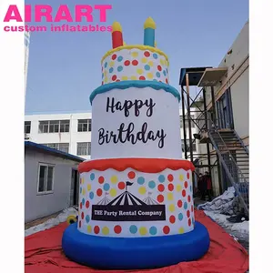 Ballon gâteau gonflable pour anniversaire, 1 pièce, large, portable, pour le gâteau