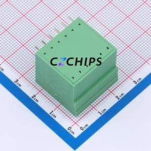 BX-DGRH-3.81-6P Plug-in Terminal Block Bent Lead Through Hole,P=3.81mm Board-to-Board / Socket - Closed 2x6P 3.81mm Green - Product Image 2