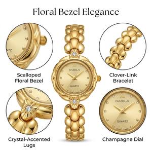 Montre Femme Vintage de Luxe Haut de Gamme à Mini Cadran, Mouvement Quartz <span class=keywords><strong>Citizen</strong></span>, Boîtier et Bracelet en Acier Inoxydable, Aiguilles, Étanchéité 3 ATM, Garantie 1 An - Product Image 2