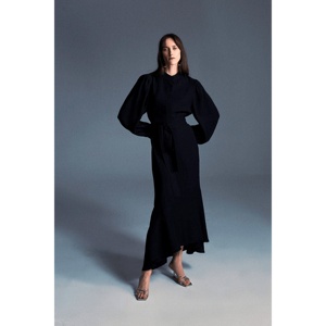 Robe midi noire élégante pour <span class=keywords><strong>femme</strong></span>, robe <span class=keywords><strong>de</strong></span> soirée formelle, longueur midi, tenue <span class=keywords><strong>de</strong></span> soirée - Product Image 1