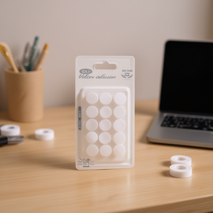 Points adhésifs Velcro ILAN 20 mm, 15 pièces, ronds, blancs, bande auto-agrippante - Product Image 2
