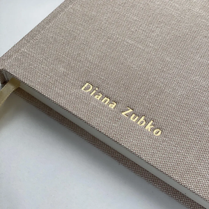 Journal <span class=keywords><strong>personnalisé</strong></span> <span class=keywords><strong>avec</strong></span> impression personnalisée, doré en relief, format A5, <span class=keywords><strong>couverture</strong></span> rigide, carnet de notes, <span class=keywords><strong>couverture</strong></span> en tissu de lin, planificateur - Product Image 2