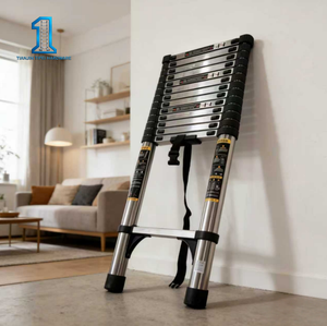 <span class=keywords><strong>Escalera</strong></span> Telescópica Plegable de Acero Inoxidable de Diseño Industrial de 5.5 Metros - Product Image 5