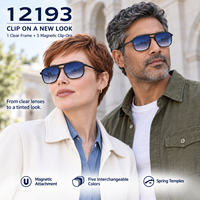 COOCHE Lunettes de soleil magnétiques 5-en-1 à clipser, verres polarisés UV400 TAC, monture complète, fabricant d'optiques