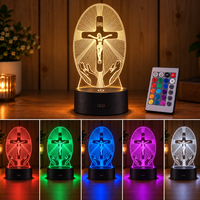 Lampe de nuit à illusion 3D élégante et moderne en acrylique LED avec ambiance optique, pour la maison et la chambre à coucher