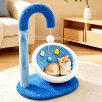 Direct usine : Griffoir pour chat en panneau de densité durable, lit de détente ergonomique, maison de jeu interactive à motif de dessin animé pour l'intérieur