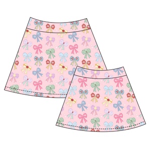 Falda de seda de leche para mujer con pantalón corto interior, al por mayor, conjunto mamá e hija, uso diario, material suave, más opciones de estampados, falda de cintura alta - Product Image 5