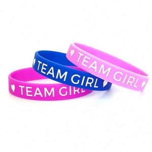 Bracelet de fête pour révélation du sexe des bébés garçons et filles, bracelet en silicone personnalisable avec contenu, personnalisation du bracelet - Product Image 4