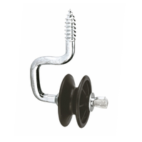 Zware paardenhek-schroef-in-isolator voor houten palen, 7mm draaibare katrol voor polyrope/polywire