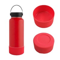Base de tasse en silicone réutilisable écologique 7,5/9 cm, housse de protection antidérapante, pied en caoutchouc pour bouteille d'eau, manchon de tasse, accessoires de bar